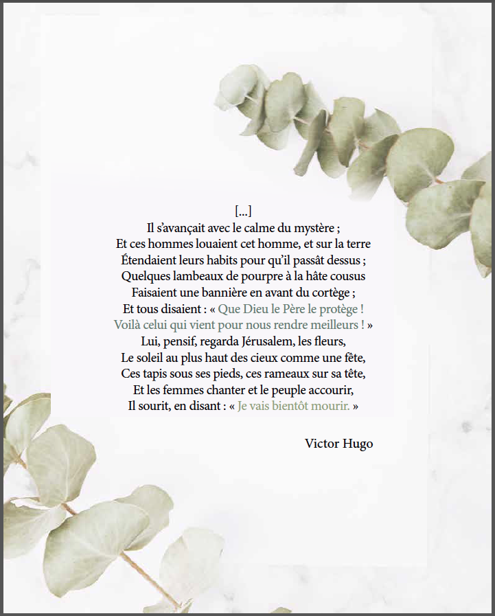 Poème de V. Hugo - les rameaux