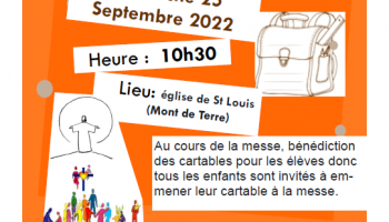 affiche messe rentree paroissiale 2022