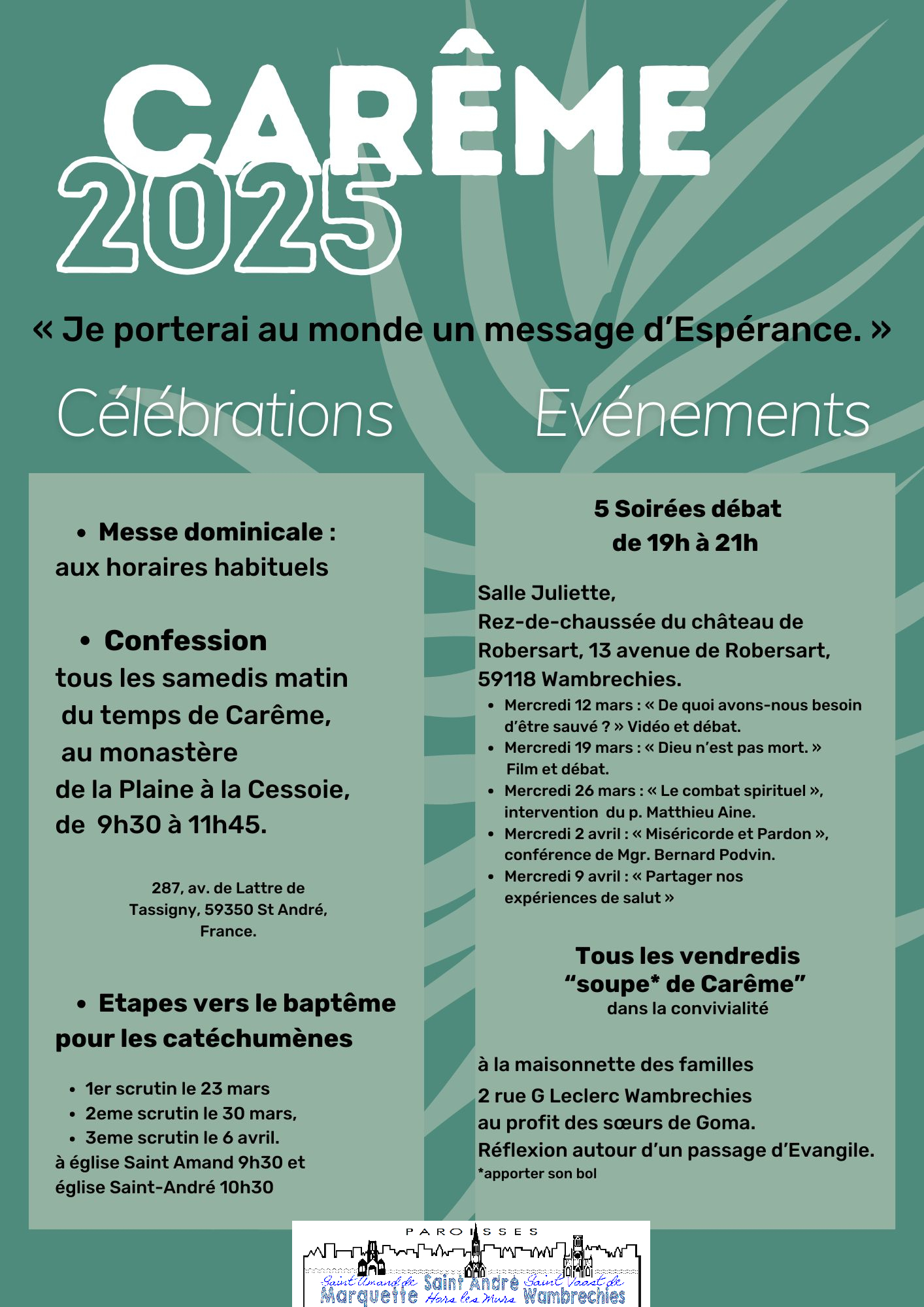 affiche carême 2025