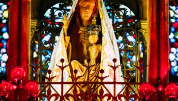 statue de notre dame de la treille cathédrale notre dame de la treille lille