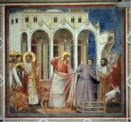 Giotto Christ chassant les marchands du temple 2