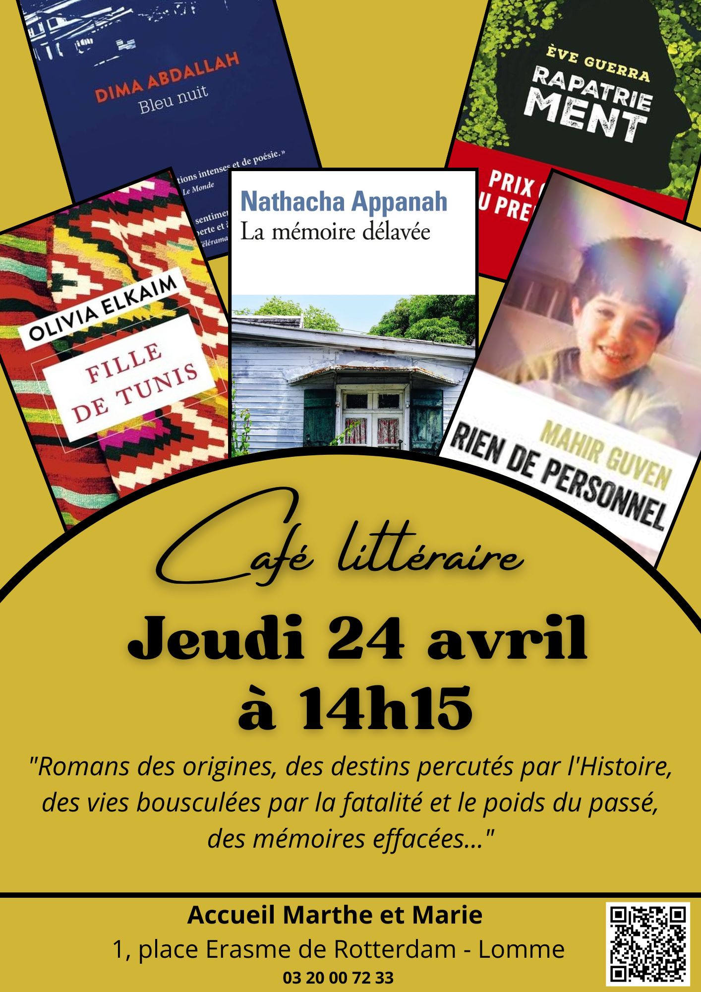 CAFE LITTERAIRE LIVRES AVRIL 2025