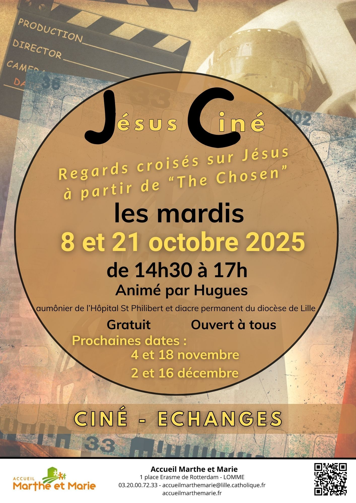 Affiche Jésus Ciné 2025-2026 Dates oct à dec 2025