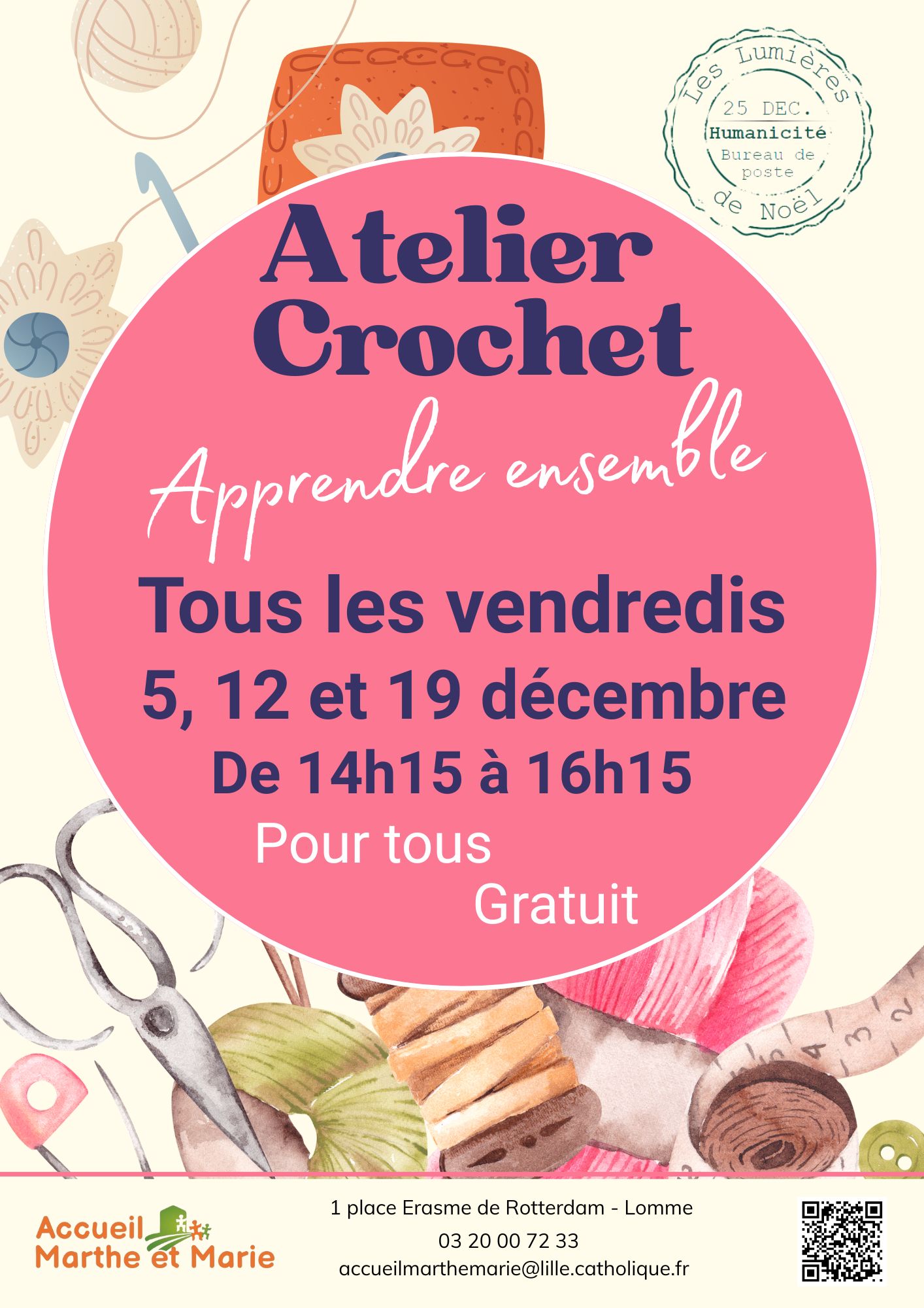 Atelier Crochet DECEMBRE 2025