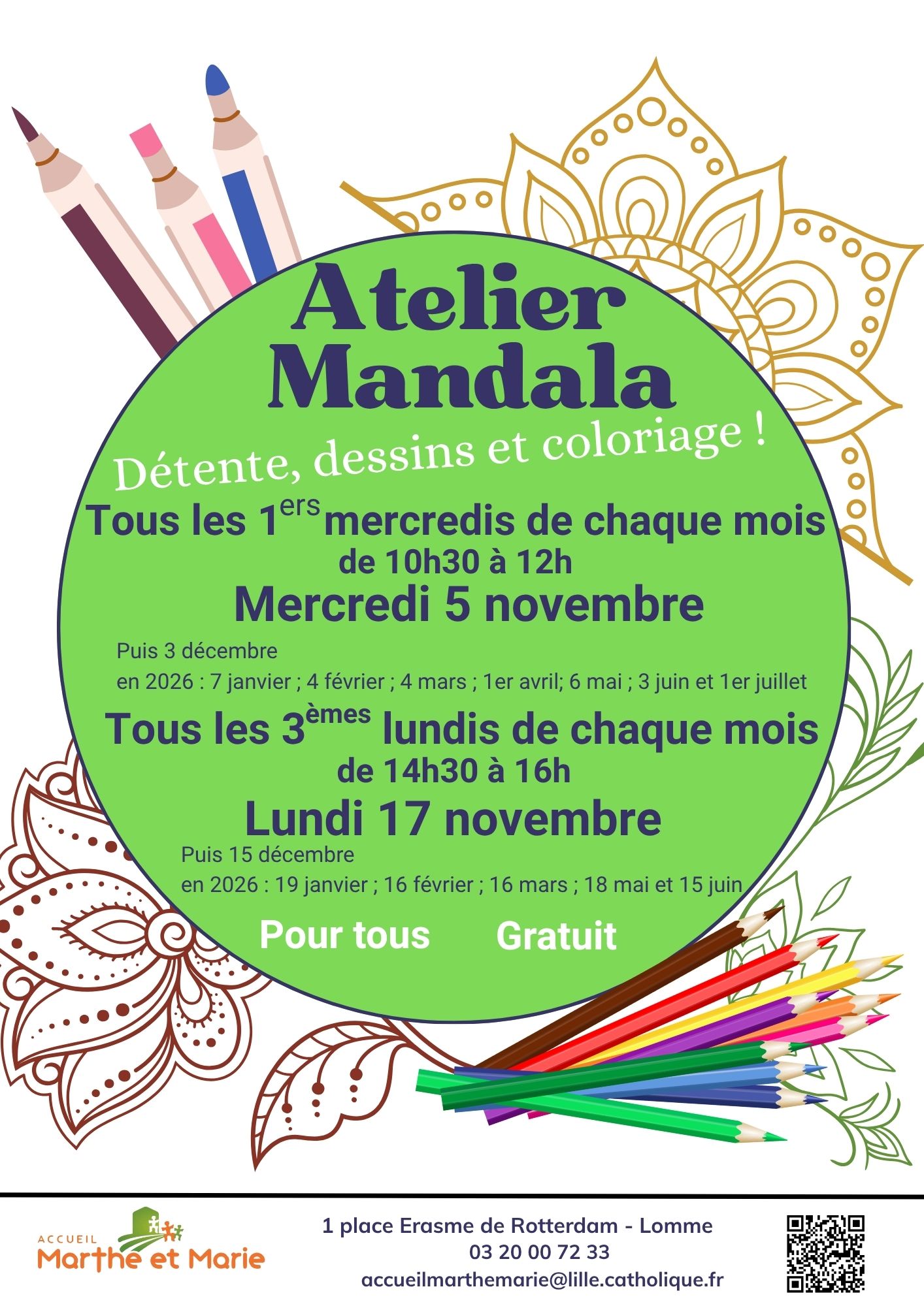 AFFICHE MANDALA NOVEMBRE 2025