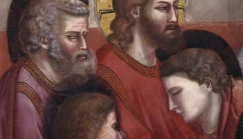 Derniere cene Giotto (le Christ et St Jean)