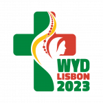 Logo des JMJ avec la date 2023 - Lisbonne