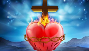 Téléchargez-les-photos-:-Sacré-Cœur-chrétien,-représentant-Jésus-Christ-amour-divin-pour-l'humanité.---en-image-libre-de-droit