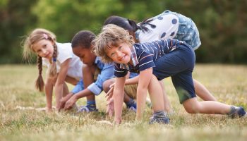 Children at the start of a race